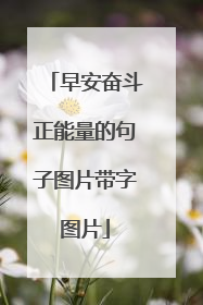 早安奋斗正能量的句子图片带字图片