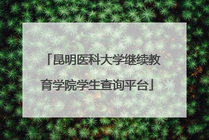昆明医科大学继续教育学院学生查询平台