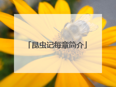 昆虫记每章简介