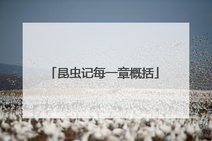 昆虫记每一章概括