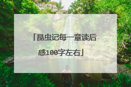 昆虫记每一章读后感100字左右