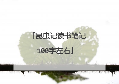 昆虫记读书笔记100字左右