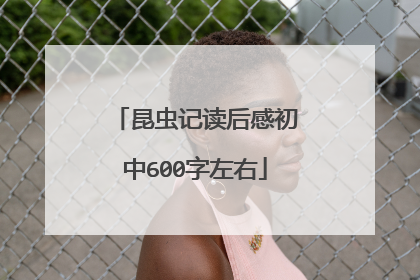 昆虫记读后感初中600字左右