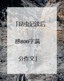 昆虫记读后感800字满分作文