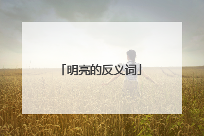 明亮的反义词