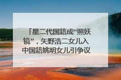 星二代国籍成“照妖镜”,矢野浩二女儿入中国籍姚明女儿引争议,你怎么看?