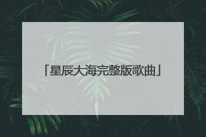 星辰大海完整版歌曲