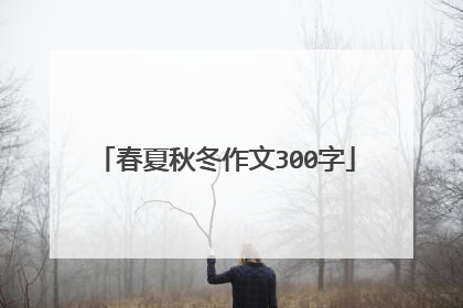 春夏秋冬作文300字