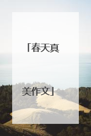 春天真美作文