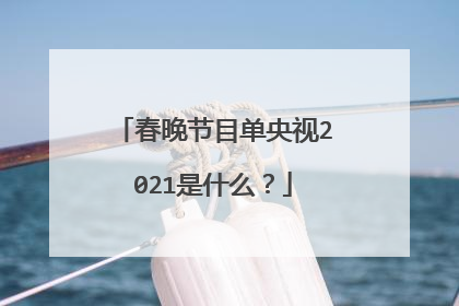 春晚节目单央视2021是什么?