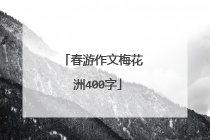 春游作文梅花洲400字