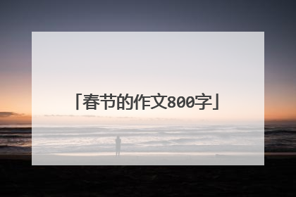 春节的作文800字