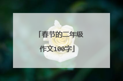 春节的二年级作文100字