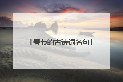 春节的古诗词名句