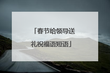 春节给领导送礼祝福语短语