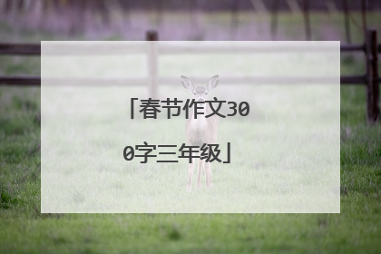 春节作文300字三年级