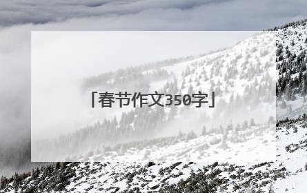 春节作文350字