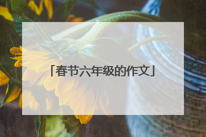 春节六年级的作文