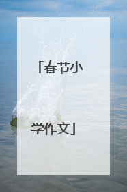 春节小学作文