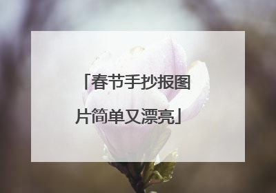 春节手抄报图片简单又漂亮