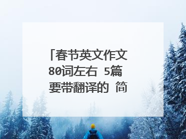 春节英文作文 80词左右 5篇 要带翻译的 简单点就行