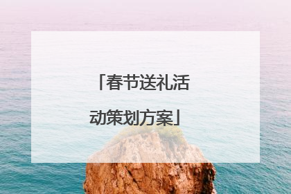 春节送礼活动策划方案