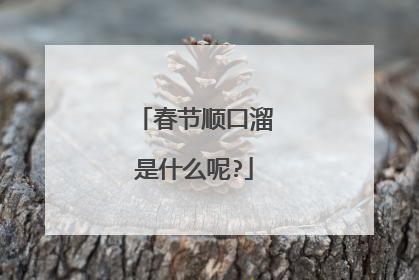 春节顺口溜是什么呢?