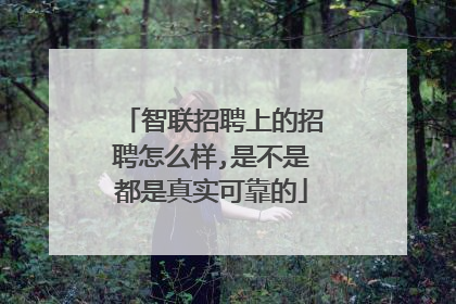 智联招聘上的招聘怎么样,是不是都是真实可靠的