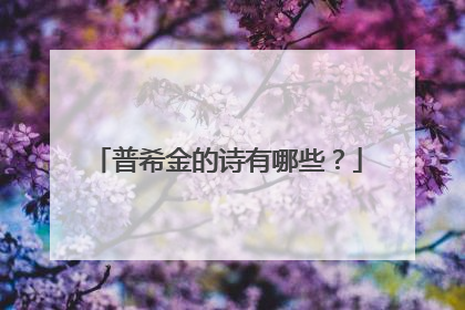 普希金的诗有哪些？