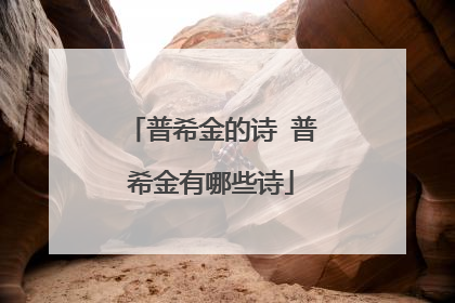 普希金的诗 普希金有哪些诗