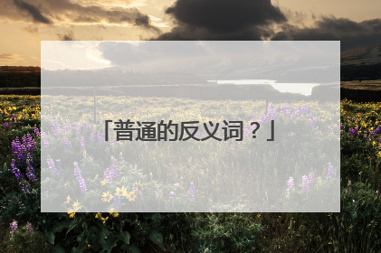 普通的反义词?