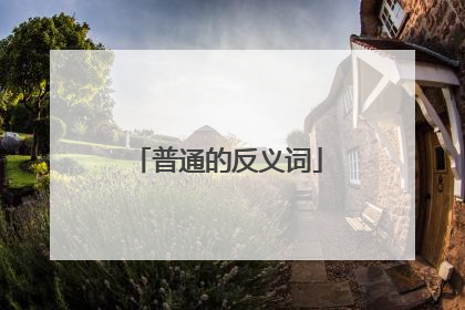 普通的反义词