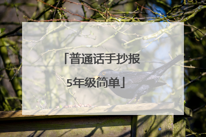 普通话手抄报5年级简单