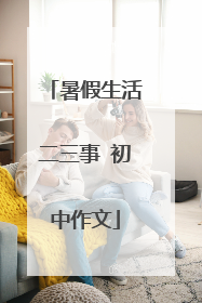 暑假生活二三事 初中作文
