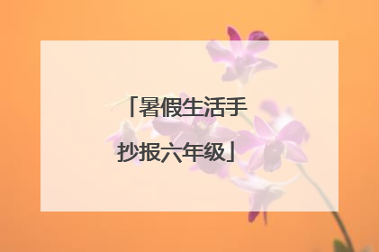 暑假生活手抄报六年级