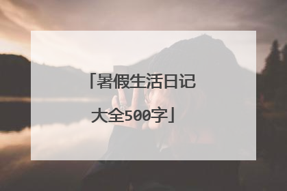 暑假生活日记大全500字