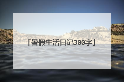 暑假生活日记300字