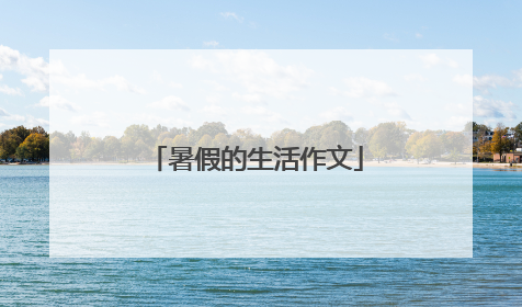 暑假的生活作文