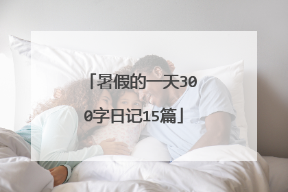 暑假的一天300字日记15篇