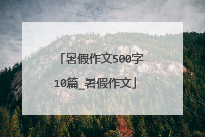 暑假作文500字10篇_暑假作文