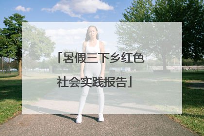 暑假三下乡红色社会实践报告