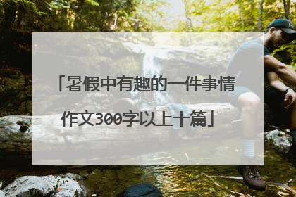 暑假中有趣的一件事情作文300字以上十篇
