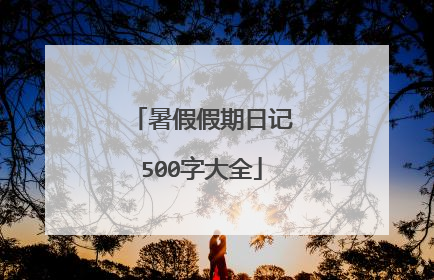 暑假假期日记500字大全