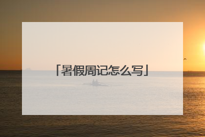 暑假周记怎么写