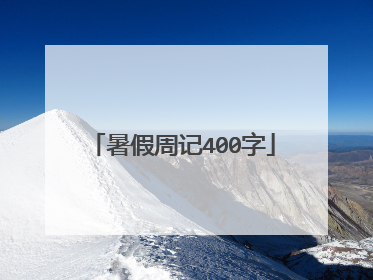暑假周记400字