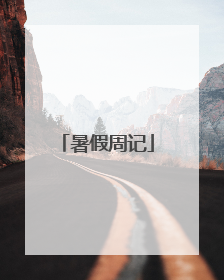 暑假周记