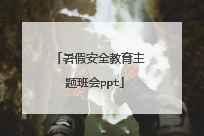 暑假安全教育主题班会ppt
