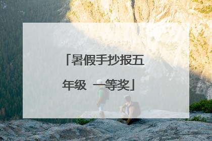 暑假手抄报五年级 一等奖