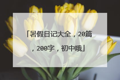 暑假日记大全，20篇，200字，初中哦