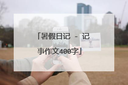 暑假日记 - 记事作文400字